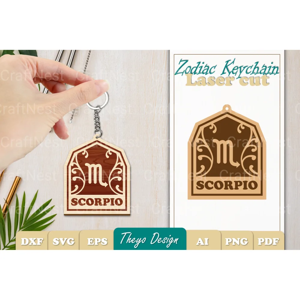 Zodiac Keychain SVG Bundle
