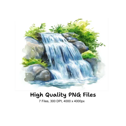 Waterfall Clipart Bundle