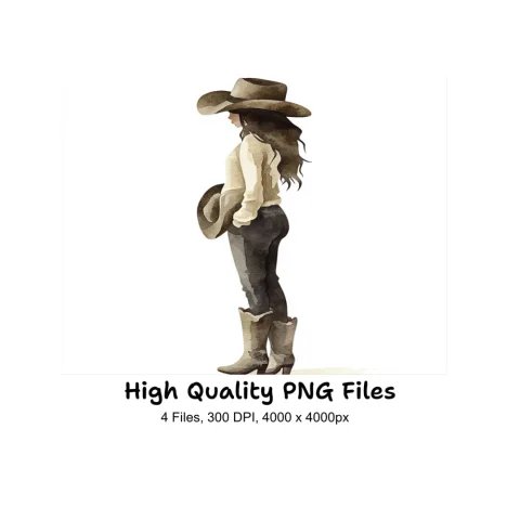 Cowgirl Clipart Bundle