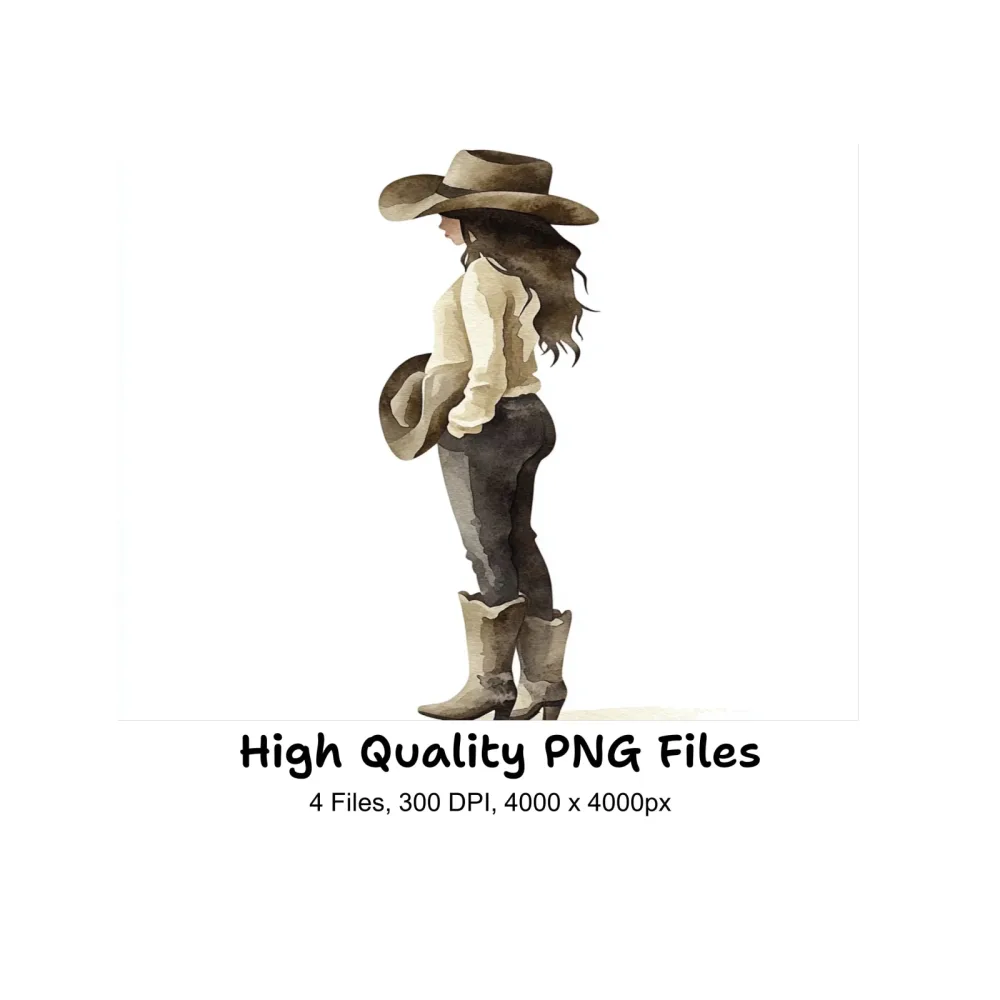 Cowgirl Clipart Bundle