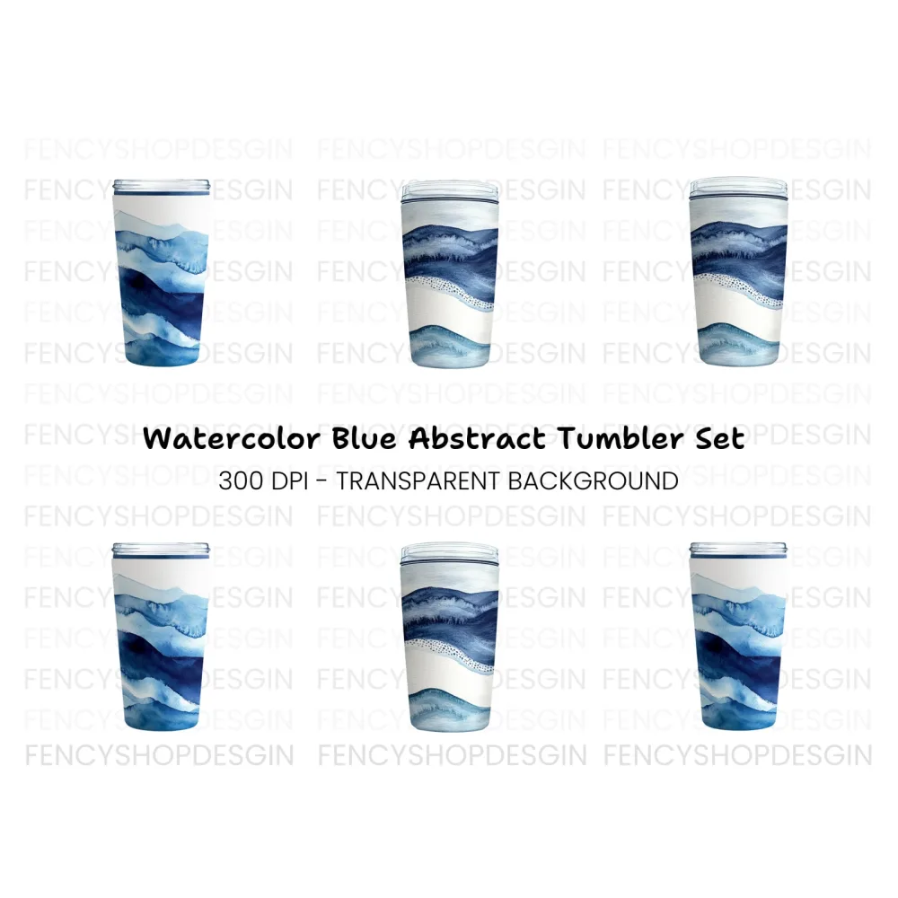 Blue Mountain Tumbler Clipart Bundle