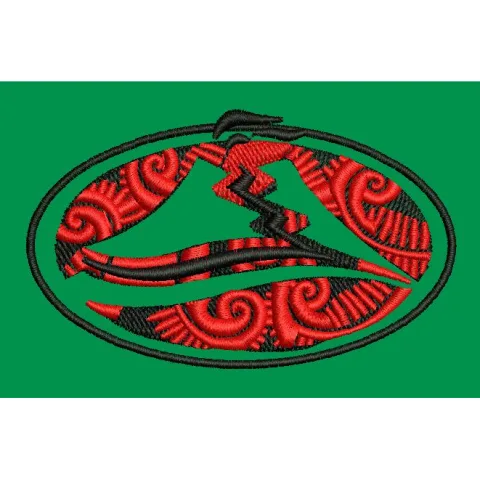 Oval Tribal Pattern Medallion Embroidery Design