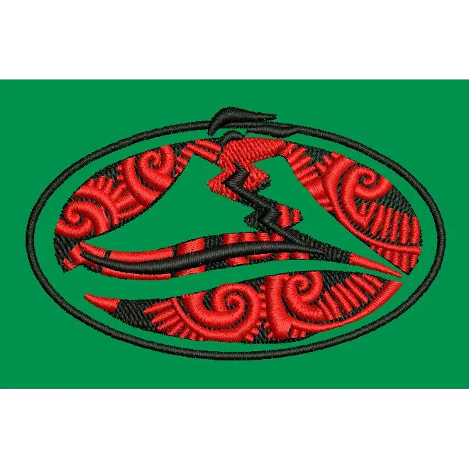 Oval Tribal Pattern Medallion Embroidery Design