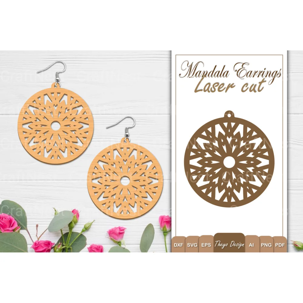Earrings Mandala SVG Bundle