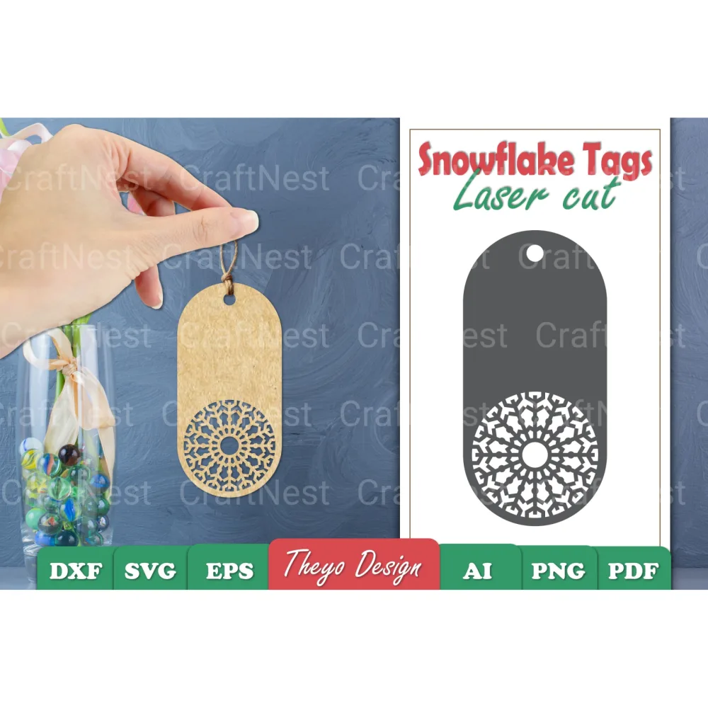 Snowflake Tags SVG Bundle