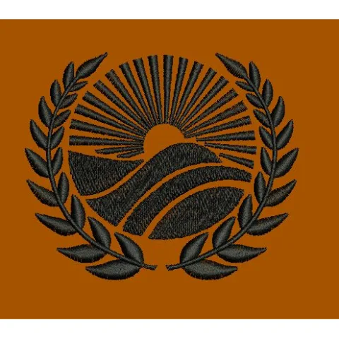 Solar Ridge Laurel Embroidery Design