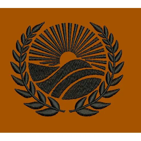 Solar Ridge Laurel Embroidery Design