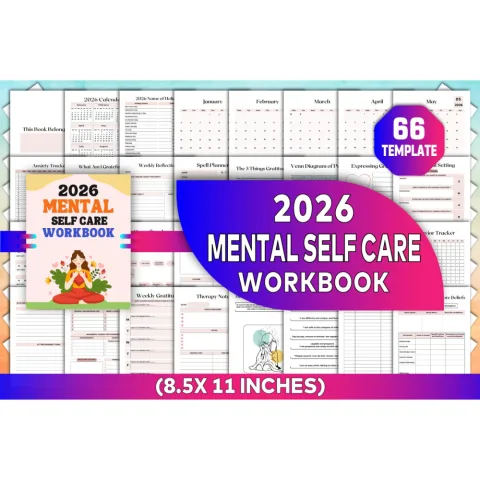 Mental Self Care Workbook for Personal Growth