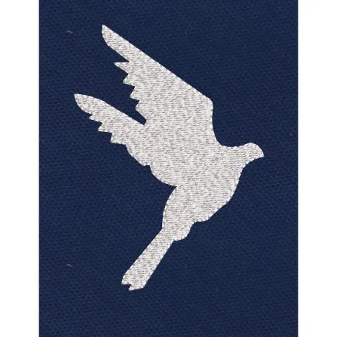 White Dove Silhouette Embroidery Design