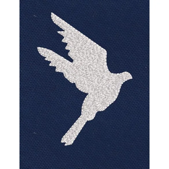 White Dove Silhouette Embroidery Design