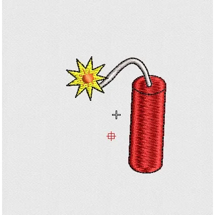 Bomb Embroidery Design
