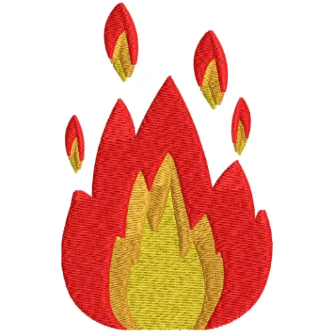 Fire Embroidery Design