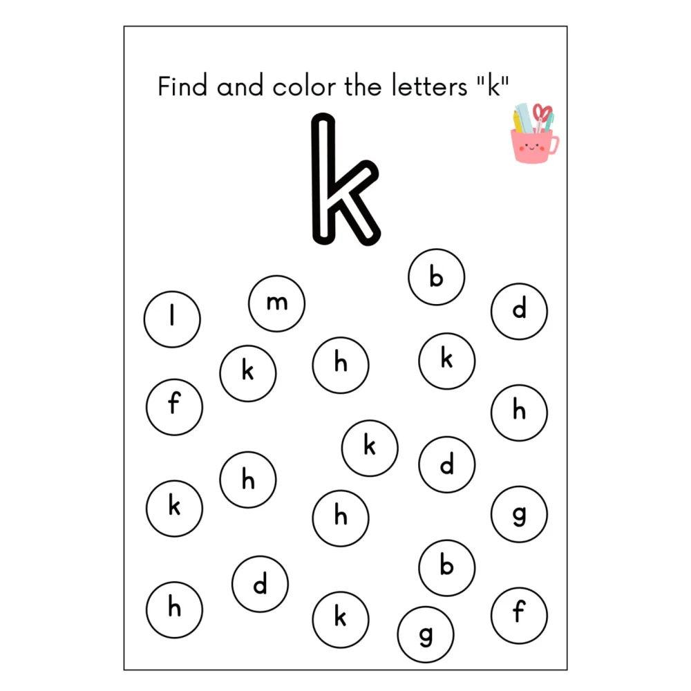 Lowercase Letter Recognition Coloring Practice