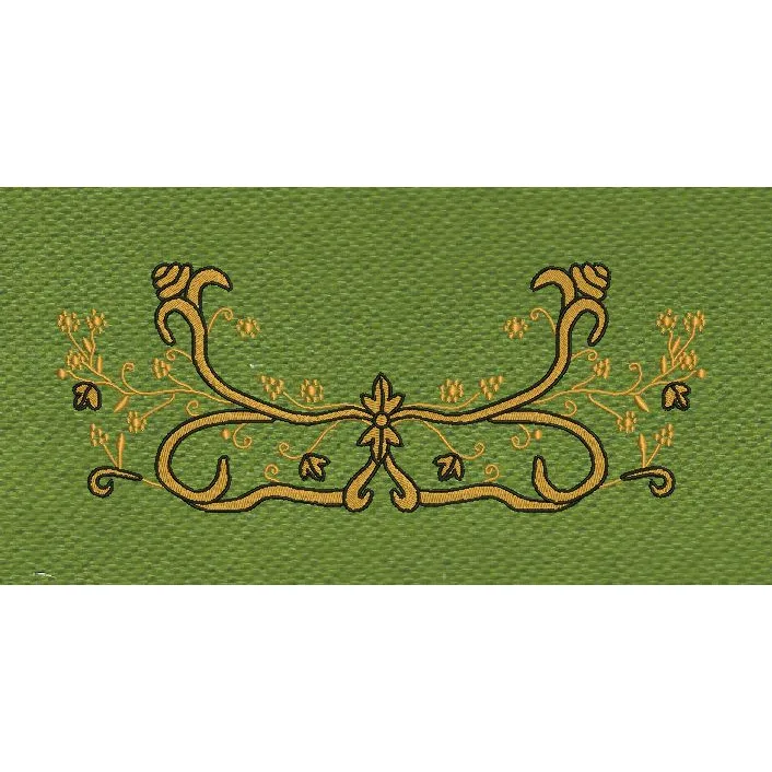Floral Scroll Gold Embroidery Design