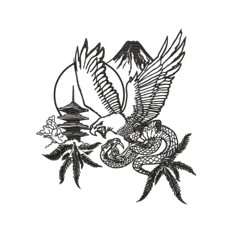 Dragon Hill Embroidery Design
