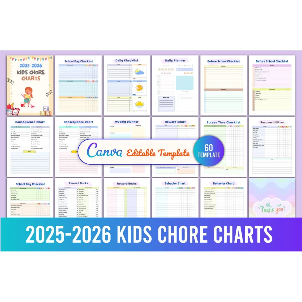 Kids Chore Charts Planner