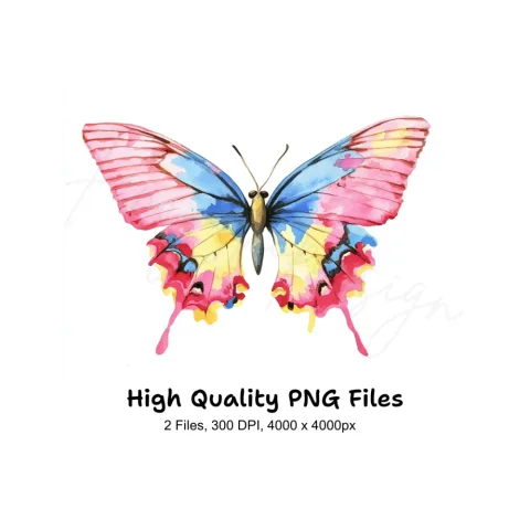 Vibrant Butterfly Clipart Bundle