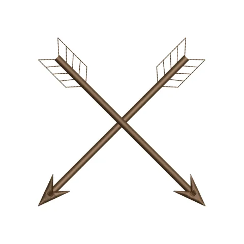 Arrows Cross Embroidery Design