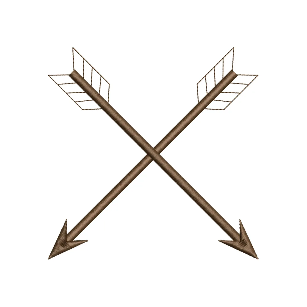 Arrows Cross Embroidery Design