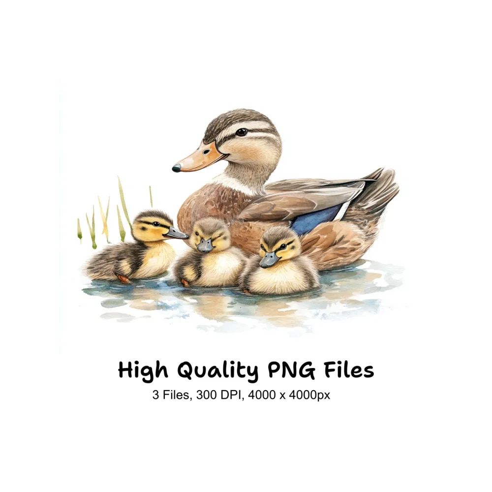 Duck and Duckling Clipart Bundle