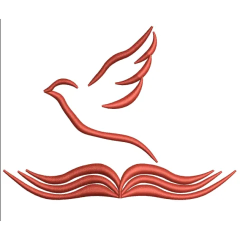 Bird With Book Embroidery Design