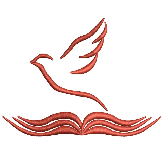 Bird With Book Embroidery Design
