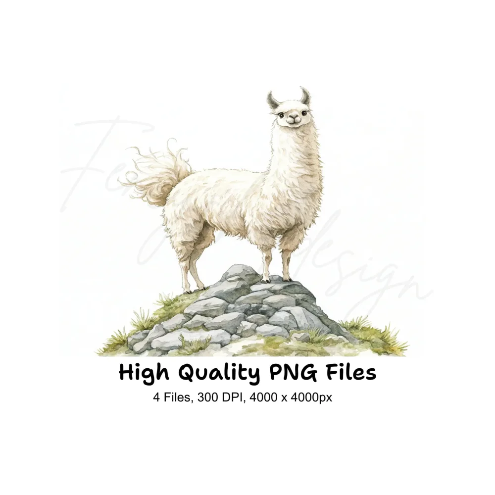 Cute Llama Clipart Bundle