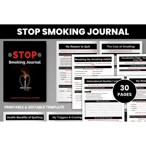 Stop Smoking Journal: Track Your Progress