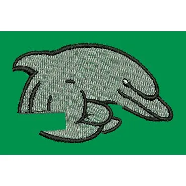 Leaping Marine Silhouette Embroidery Design