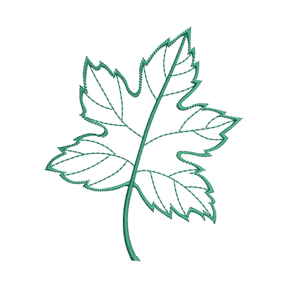 Maple Leaf Embroidery Design