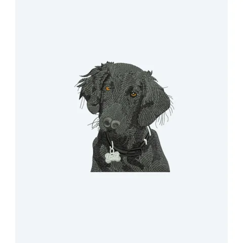 Black Dog Embroidery Design
