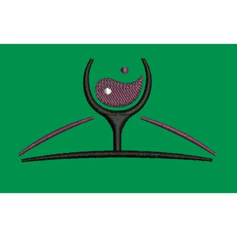 Wine Glass Symbol Embroidery Design