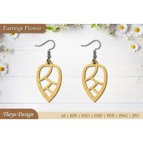 Flower Earrings SVG Bundle