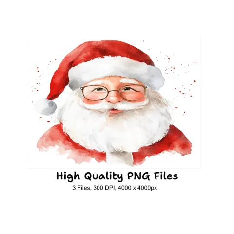 Cute Santa Claus Illustrations Clipart Bundle