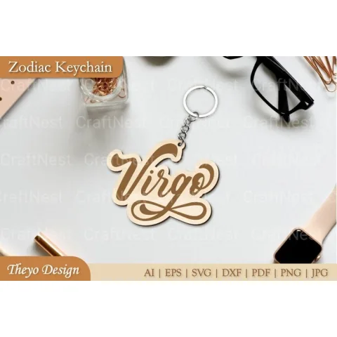 Zodiac Key Chain SVG Bundle