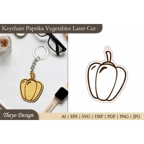 Keychain Vegetables SVG Bundle