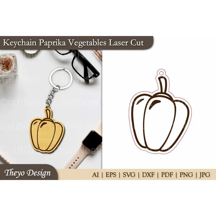 Keychain Vegetables SVG Bundle