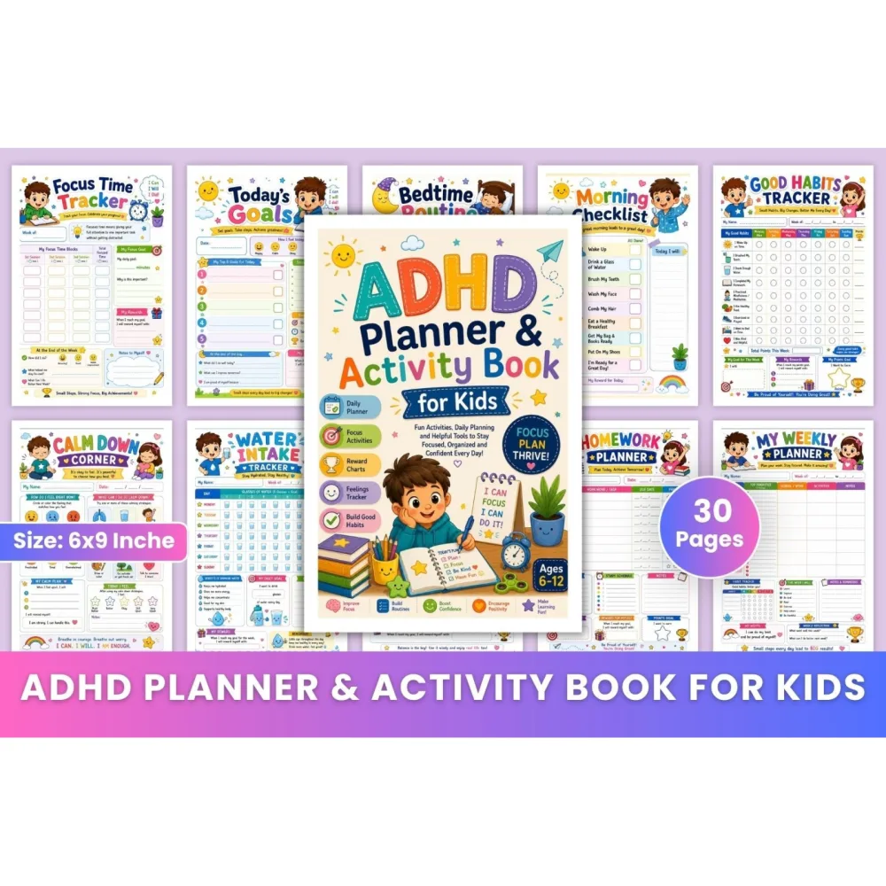 Adhd Activity For Kids Planner