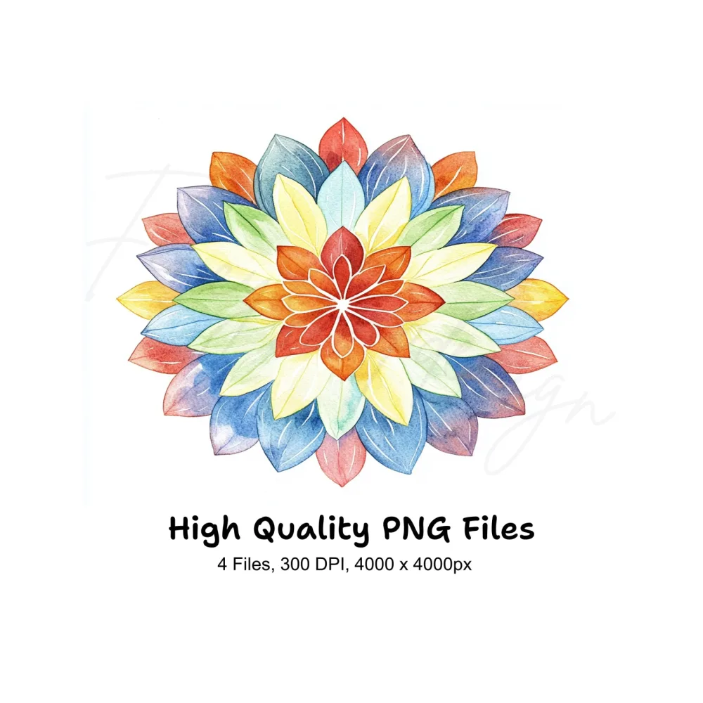 Vibrant Mandala Clipart Bundle