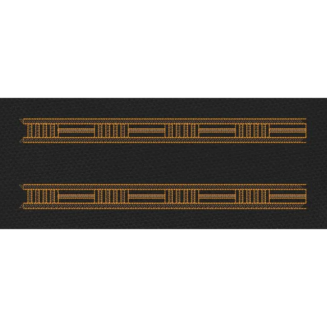 Geometric Block Stripe Border Embroidery Design