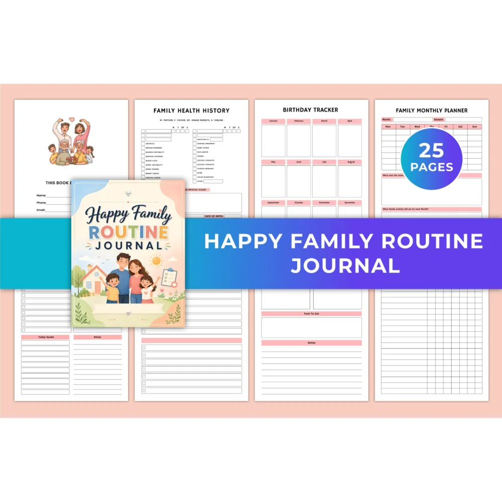 Happy Family Routine Journal