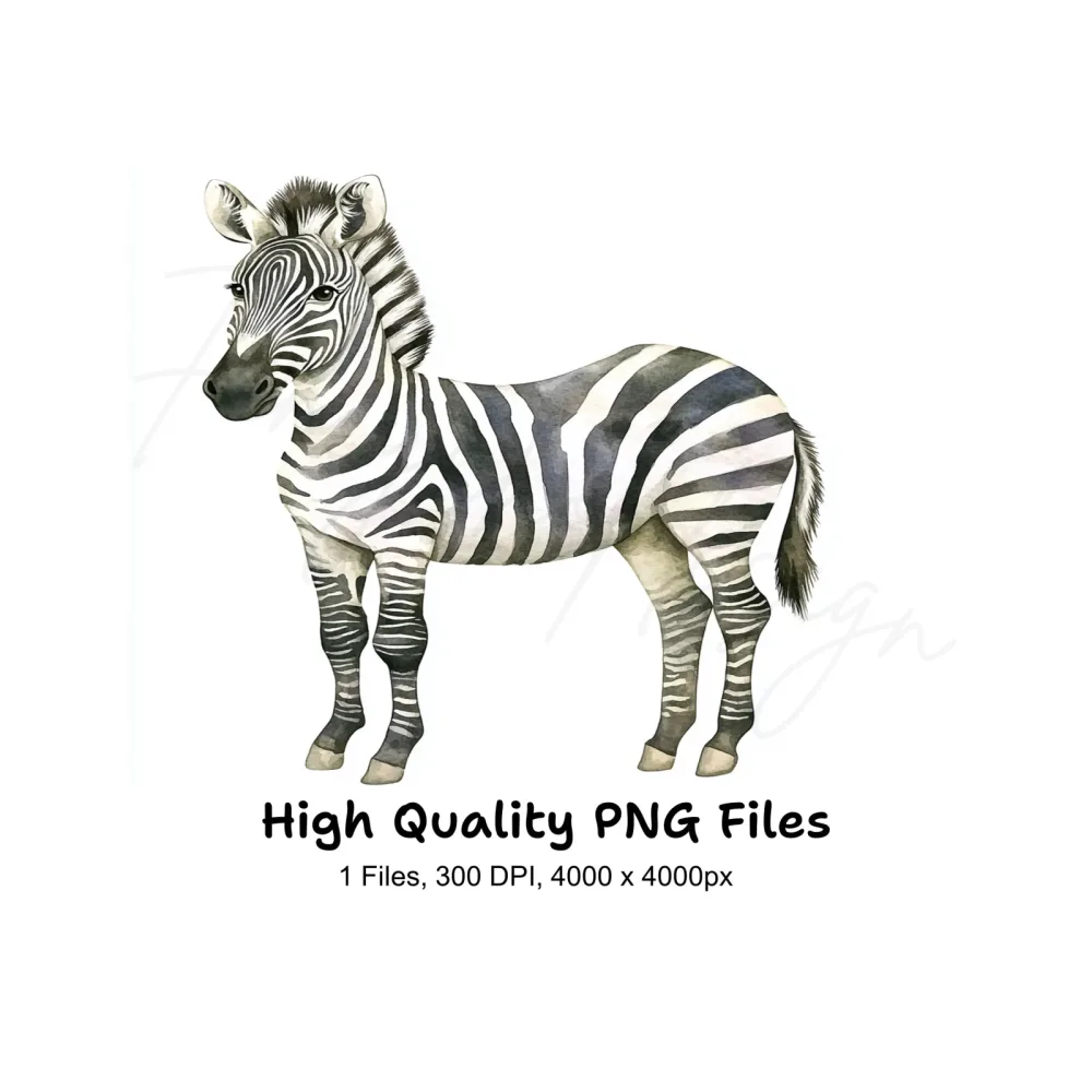 Zebra Illustration Clipart Bundle