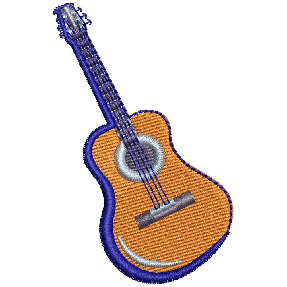 Guitars Embroidery Design
