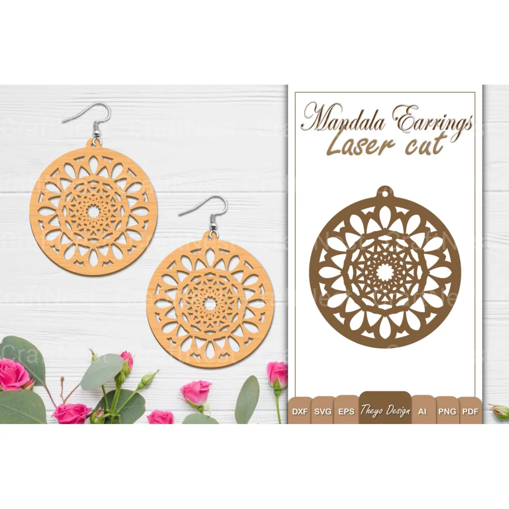 Earrings Mandala SVG Bundle