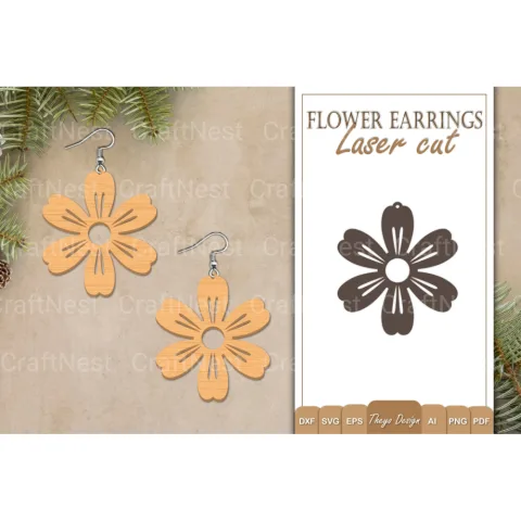 Earrings Flower SVG Bundle