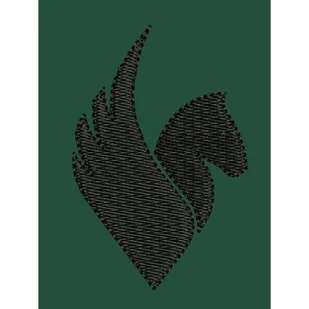 Horse Head With Wings Embroidery Design