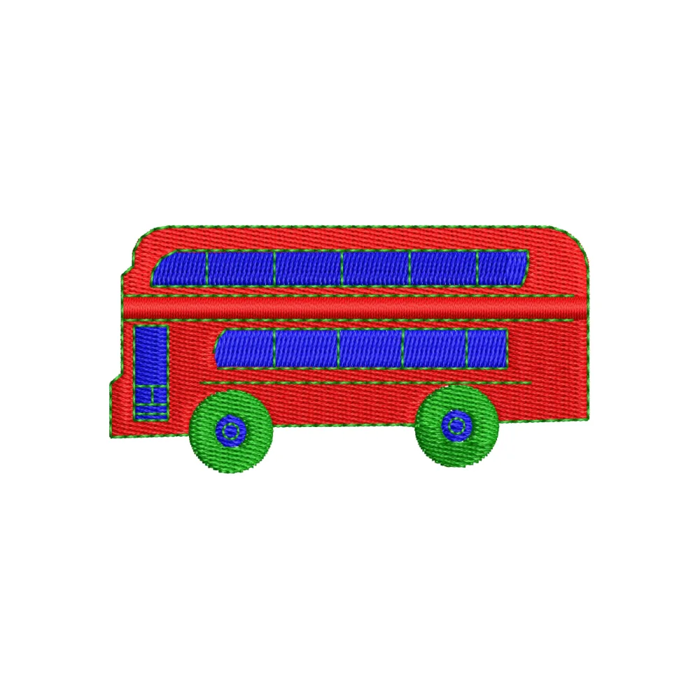 Bus Embroidery Design