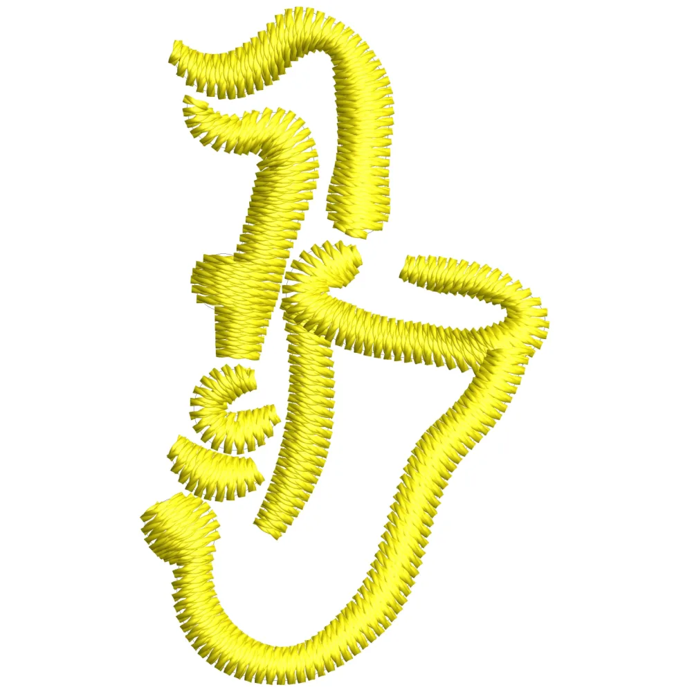 Saxophone Embroidery Design