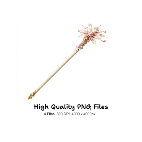 Enchanted Fairy Wands Clipart Bundle