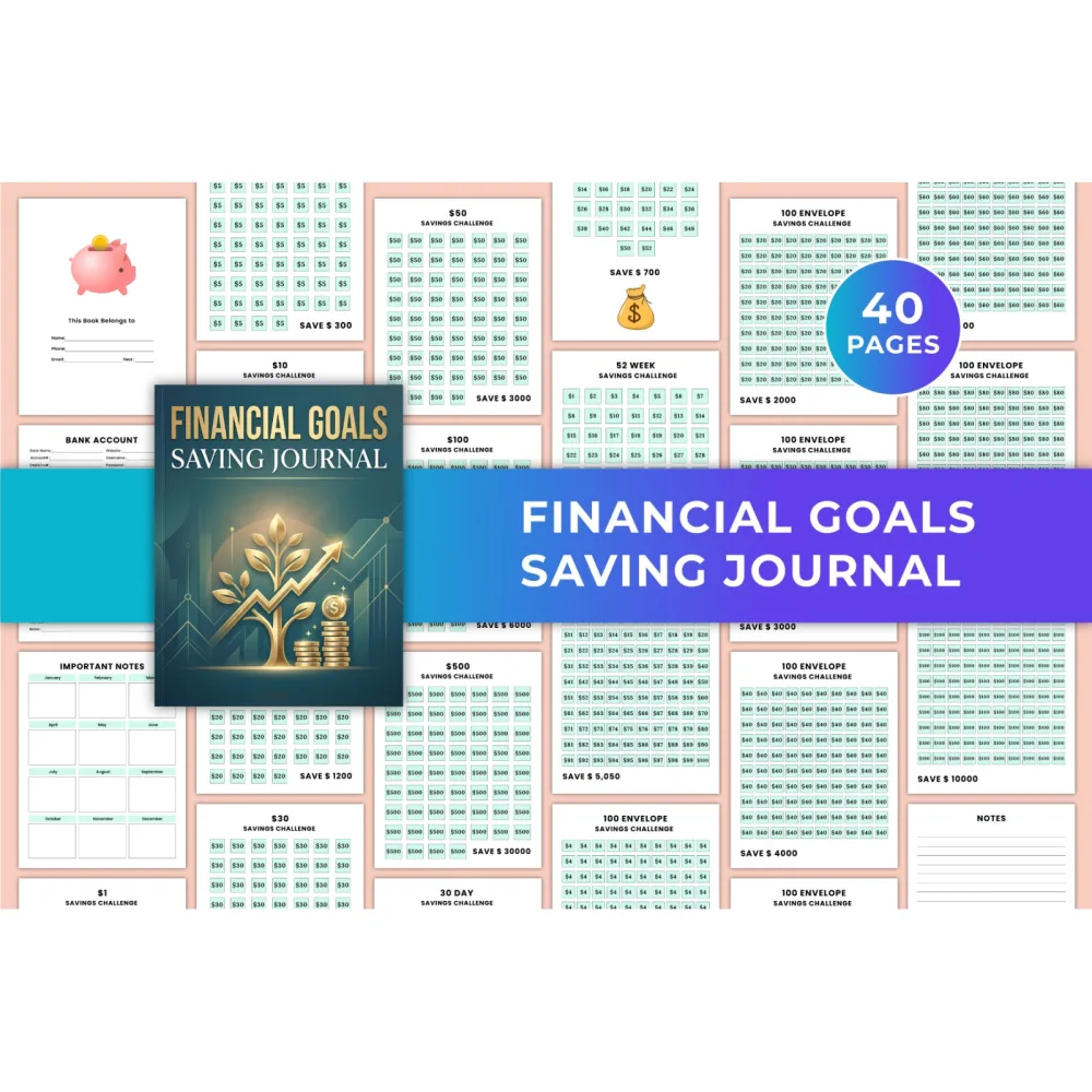 Financial Goals Saving Journal